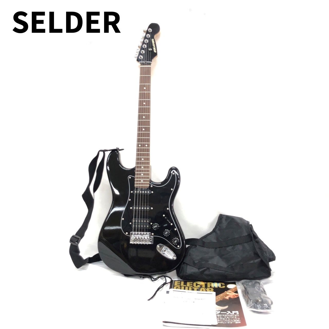 SELDERエレキギター ケース付 ブラック SELDERエレキギター