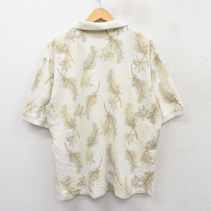XL/古着 オーシャンパシフィック OP 半袖 ポロ シャツ メンズ 花 