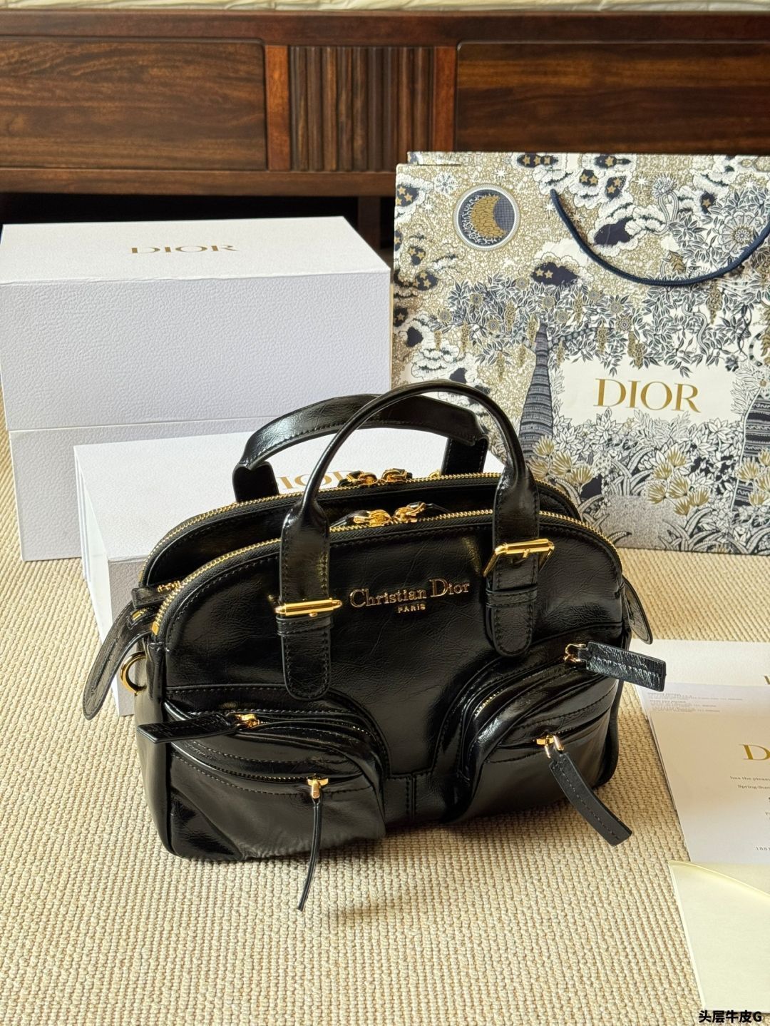 今日特価】Dior 2025 新作 Grand Tour ボウリングバッグ 28×17cm