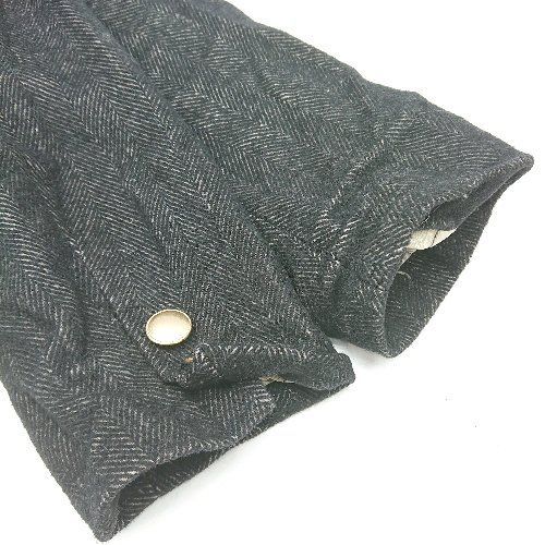 Unpeu Femme アンプーファム ボア付きジャケット ウール　ブラック　黒 Aunt Marie's（アントマリーズ） ブルゾン アウター ウールライク