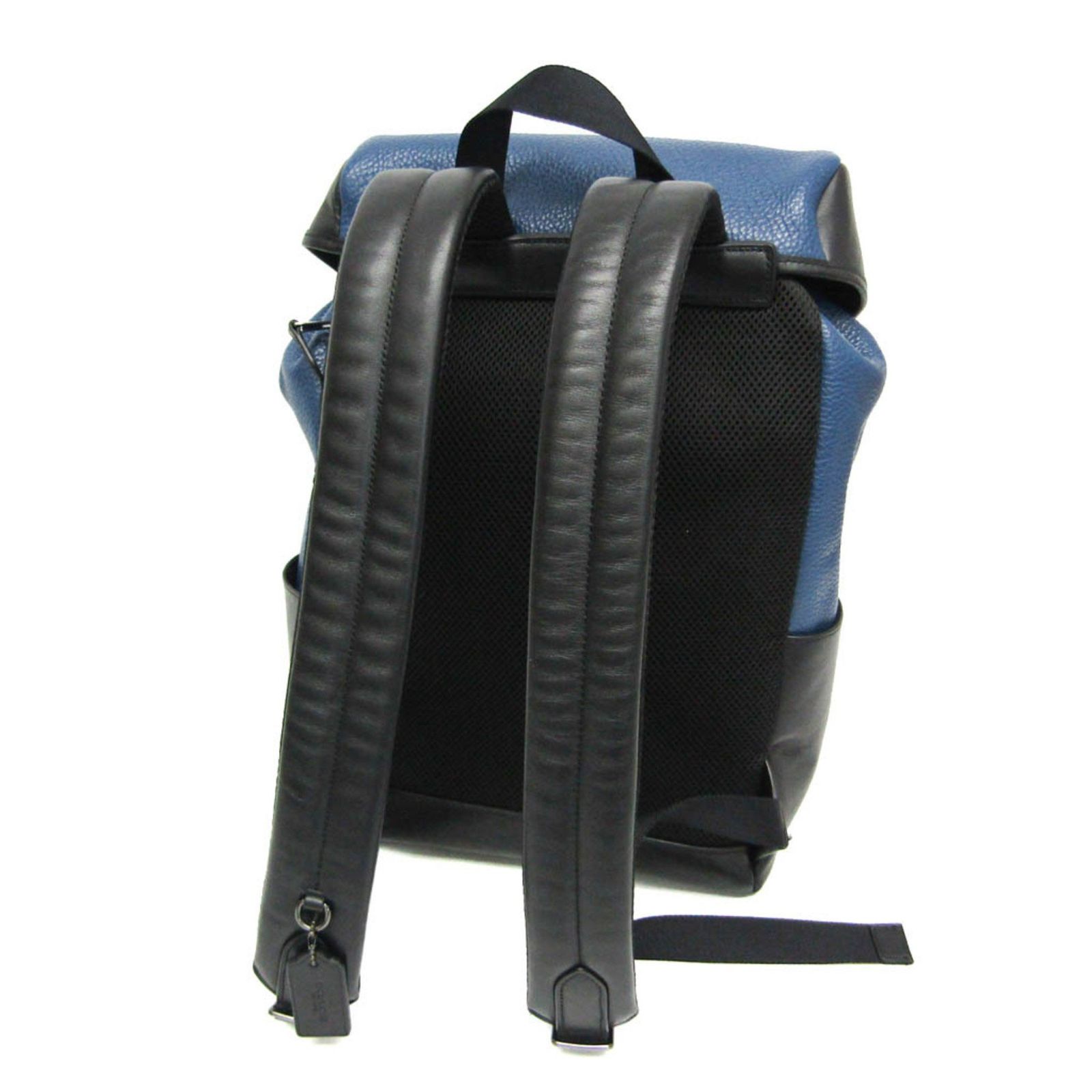 COACH ダークブルー レザー バックパック COACH ダークブルー レザー バックパック