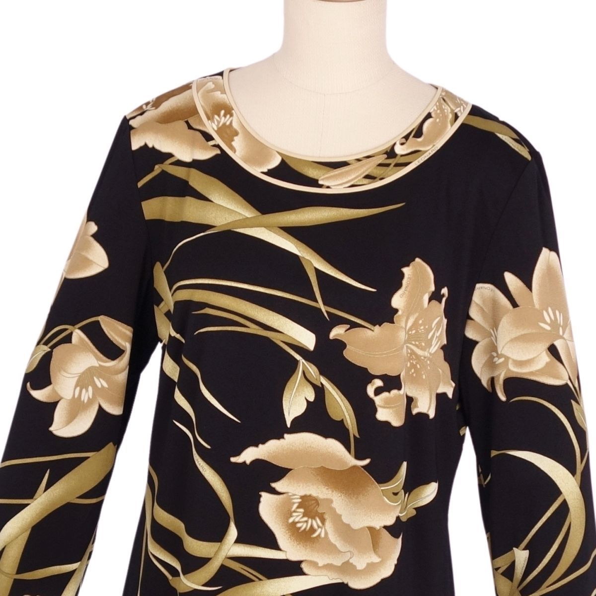 極美品 レオナール LEONARD FASHION シャツ ブラウス ロングスリ