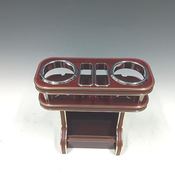 30ヴェルファイア|アルファード前期 15|1～ リアカップホルダー カリン 茶ｘゴールド