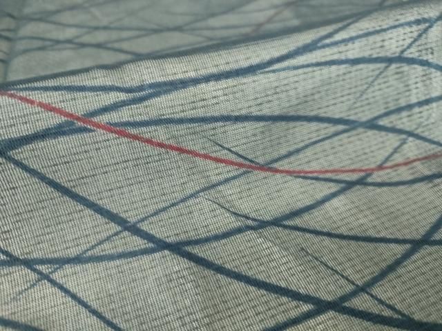 平和屋着物▽上質な小紋 無双 紗袷 紗×絽 芝文 正絹 逸品 DAAS0449az