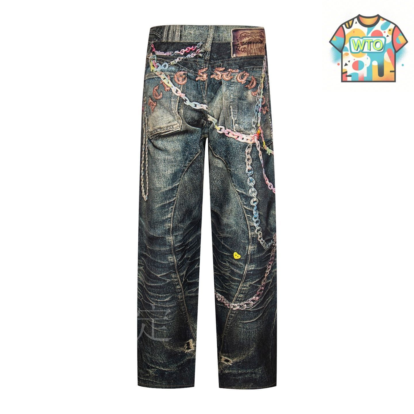 Acne Studios 1981M 3Dプリント デニムパンツ Acne Studios 1981M 3Dプリント デニムパンツ ACNE STUDIOS