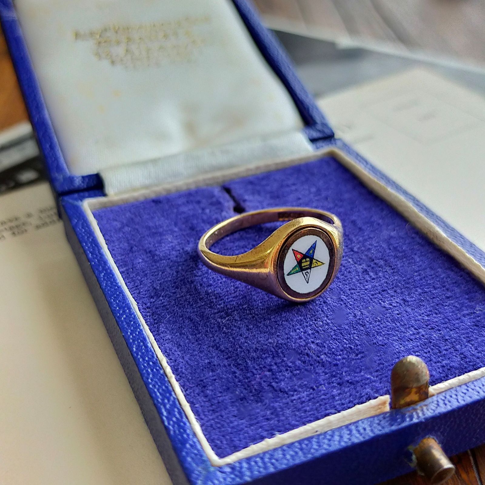 英国 アンティーク ジュエリーボックス ALEX KIRKWOOD-SON royal blue