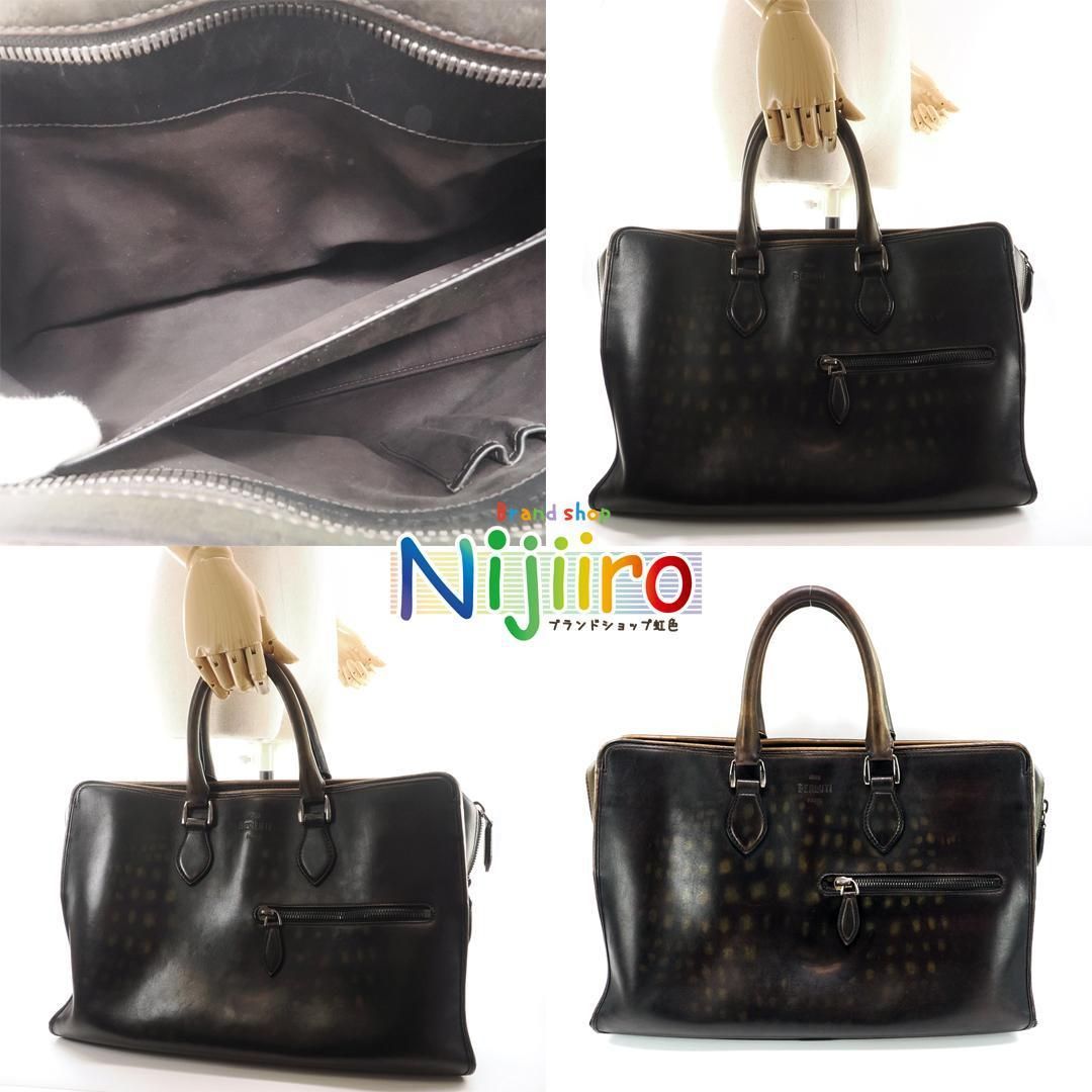 【極美品】ベルルッティ　アンジュール　ブリーフケース　レザー　1591 極美品】ベルルッティ アンジュール ブリーフケース レザー 1591