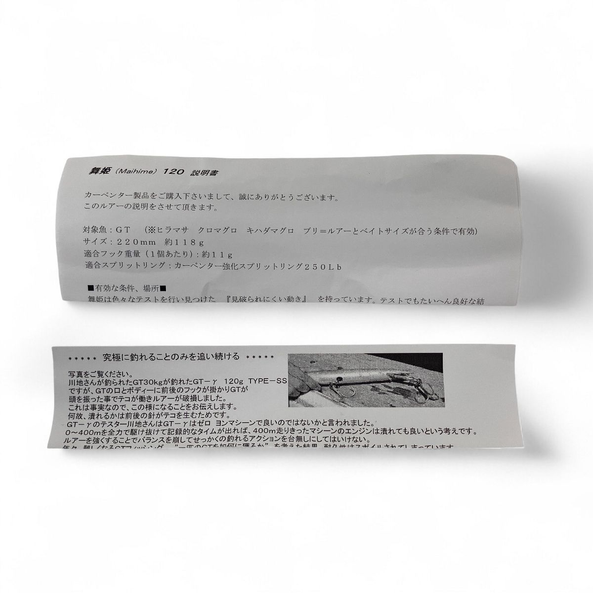 カーペンター 舞姫120 ルアー 釣具