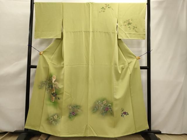 平和屋着物▽訪問着　単衣　霞文　暈し染め　正絹　逸品　AABC7494jh 平和屋着物▽訪問着 単衣 霞文 暈し染め 正絹 逸品 AABC7494jh