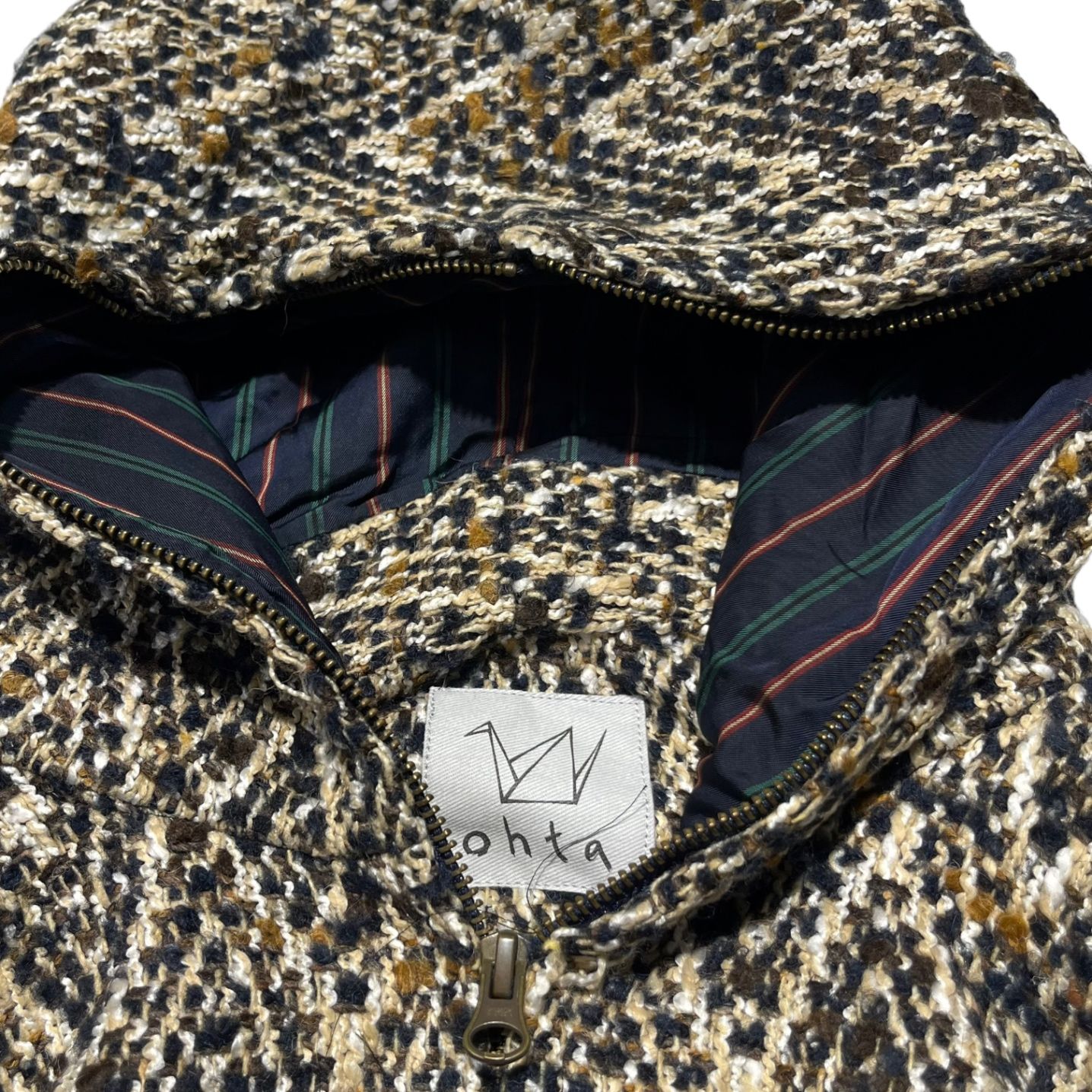 ohta(オオタ) zip up knit hoodie ジップアップ ニット パーカー SIZE 