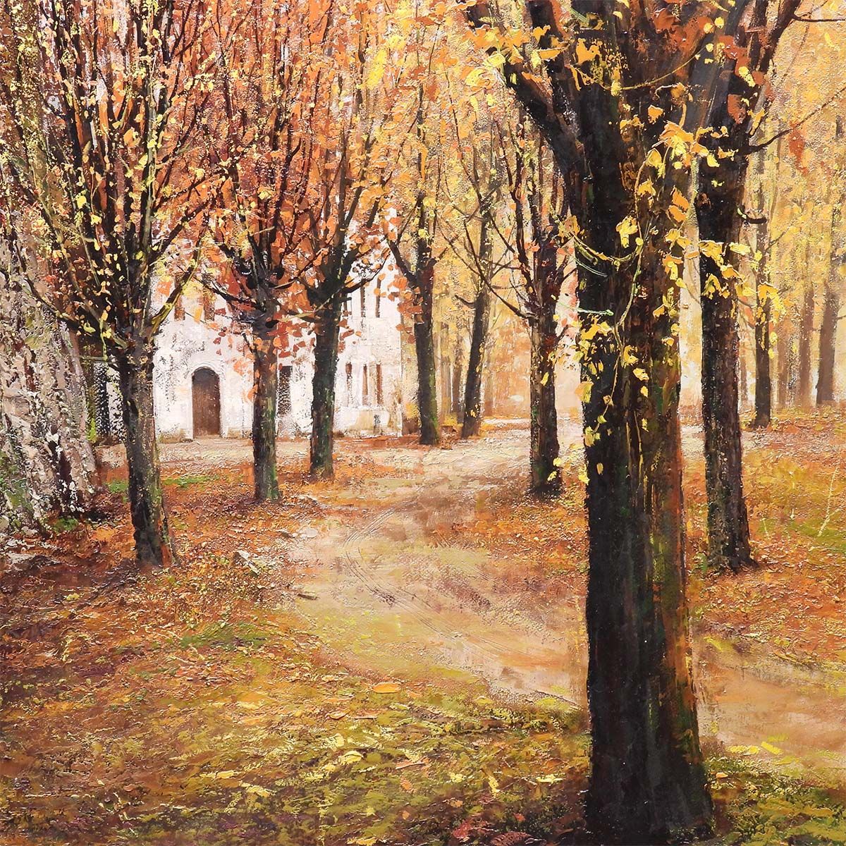 武本春根 秋想 ローテンブルグ 油彩12号 風景画 原画 油絵 絵画 真作保証 武本春根 秋想 ローテンブルグ 油彩12号 風景画 ドイツ 外国