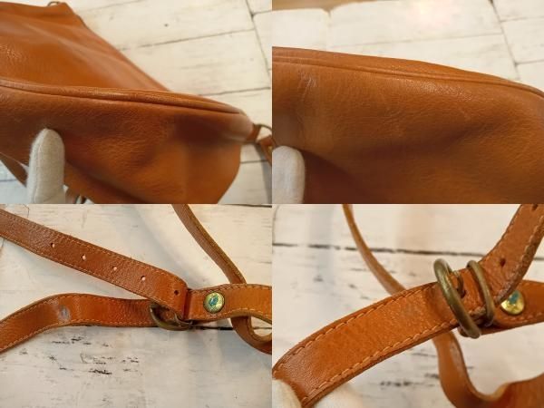 IL BISONTE ブラウン ショルダーバッグ 保存袋付き IL BISONTE イルビゾンテ レザーショルダーバッグ ブラウン 保存袋付き