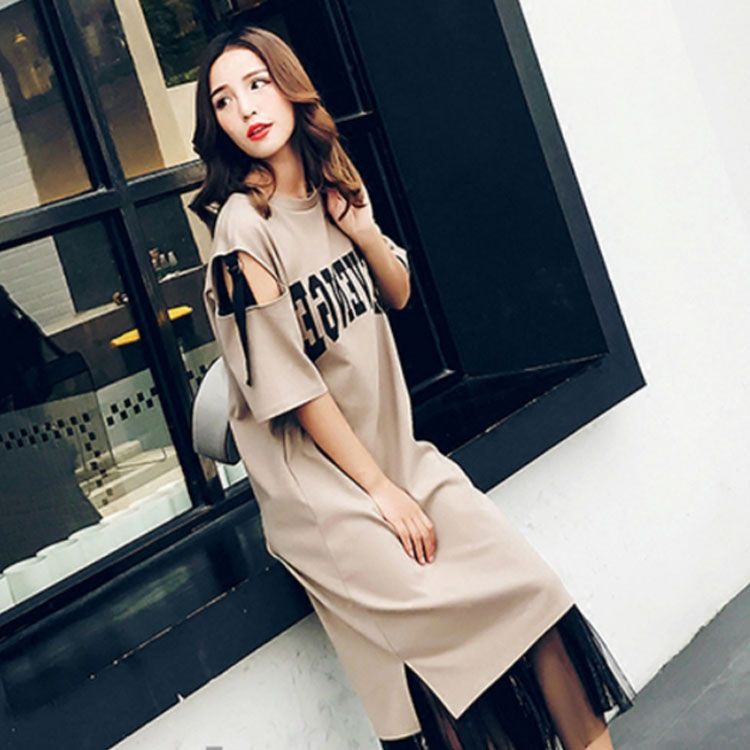 ドレスセット Ｔシャツ ロング チュチュスカート ツーピース チュールスカート Tシャツワンピース Tシャツワンピース