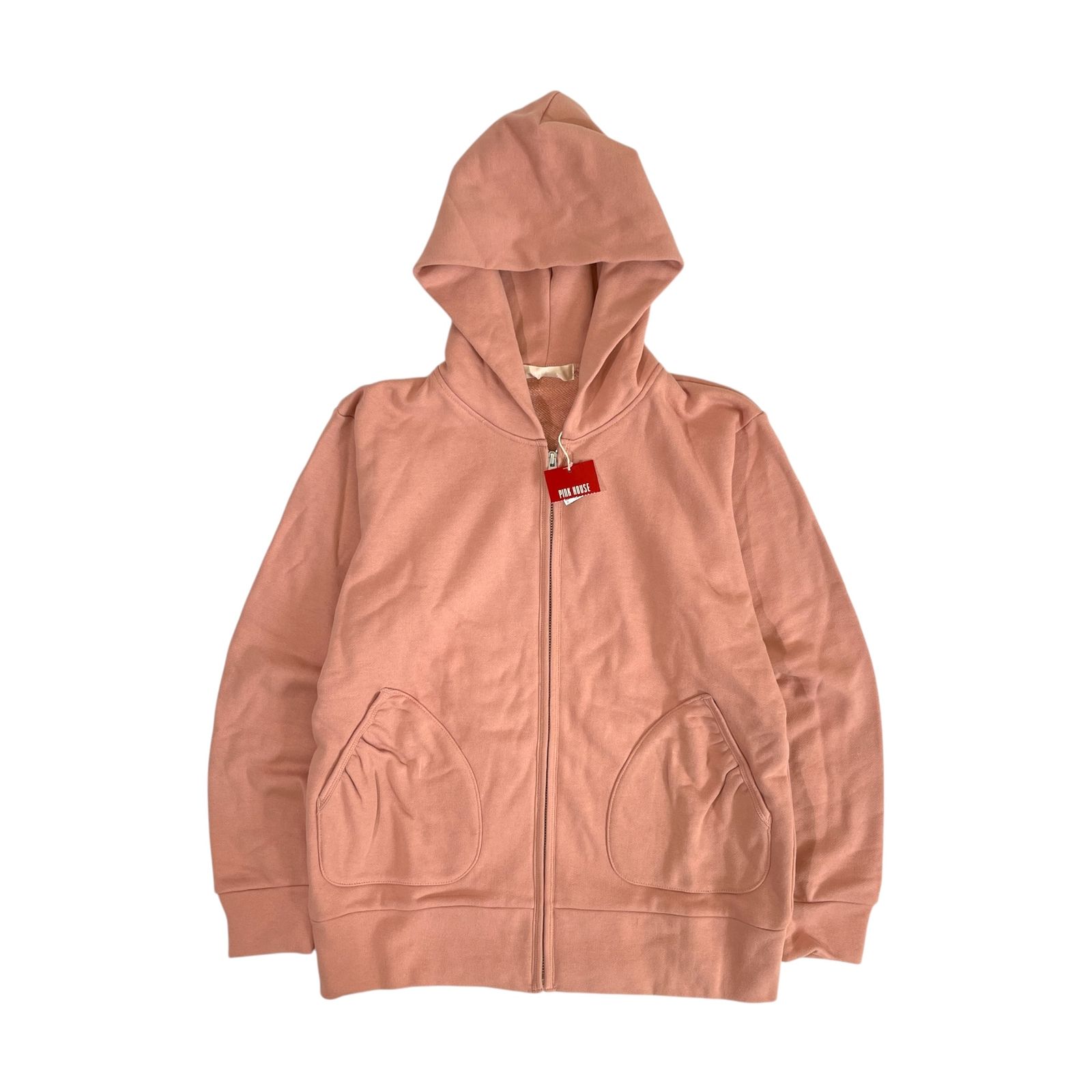 PINK HOUSE チェリー柄 ジップアップパーカー　ジャケット黒　Ｌ PINK HOUSE ピンクハウス タグ付き ロゴデザイン ジップアップ