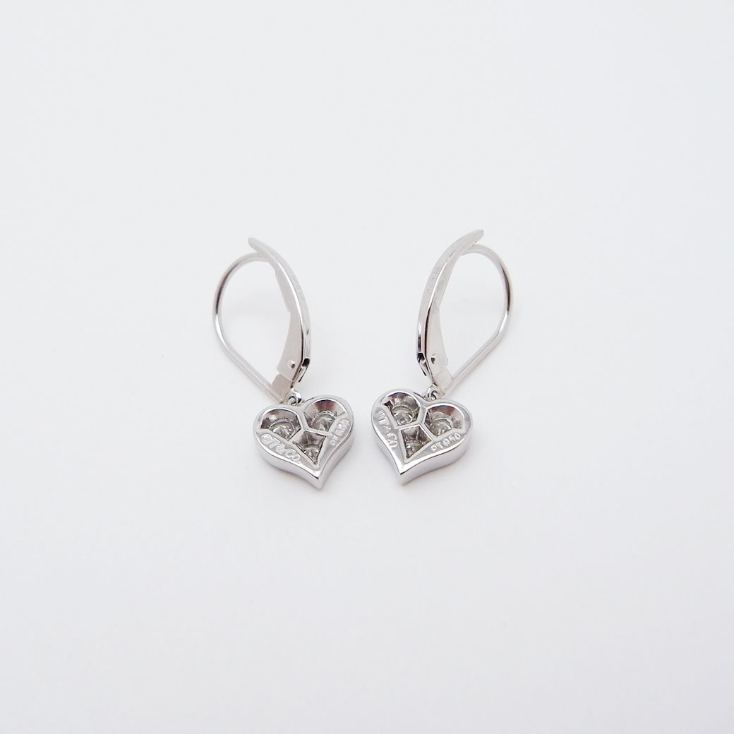 ティファニー センチメンタルハート ドロップ ピアス ダイヤモンド