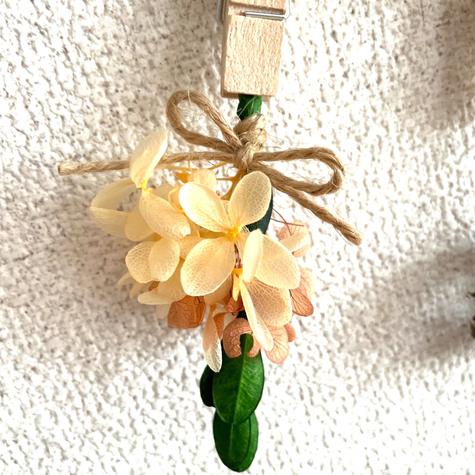 ドライフラワーガーランド(オレンジ&ミニバラ)No.23 - メルカリ