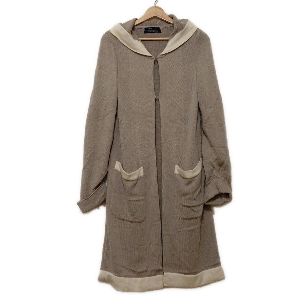 ルネ　　コート34 ルネ コート 34 フォックスファー ステンカラーコート 34 ネイビー