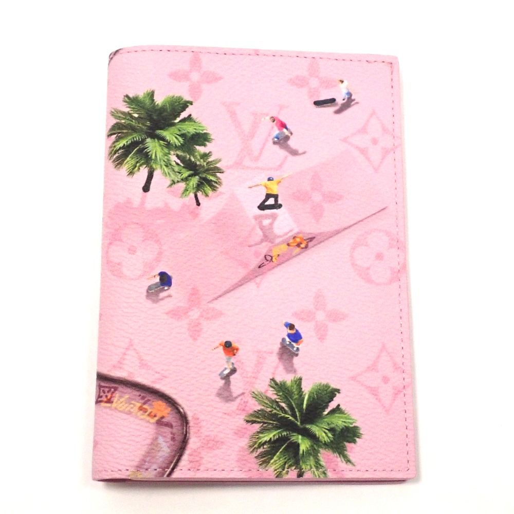 Th999672 ルイ ヴィトン パスポートカバー クーヴェルテュール･パスポール M27229 ローズ パスポートケース LOUIS VUITTON ♥