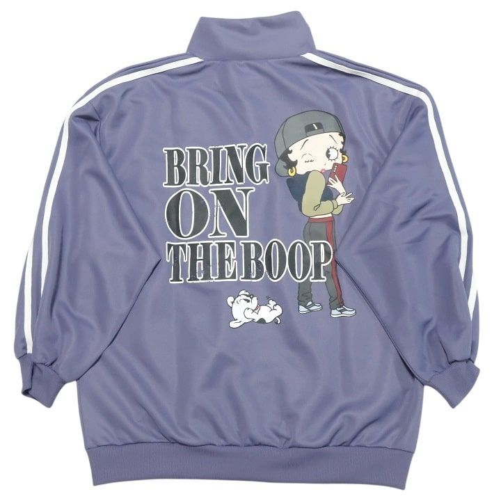 BettyBoop　ジップアップジャケット　M　パープル系　ベティ　ジャージ BettyBoop ジップアップジャケット M パープル系 ベティ ジャージ