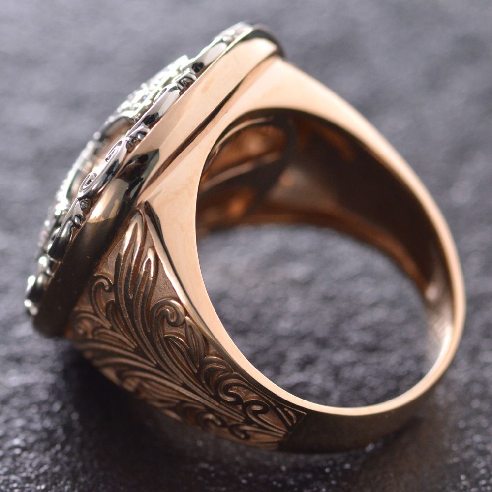 指輪 メンズリング 18金 K18 ピンクゴールド プラチナ Pt950