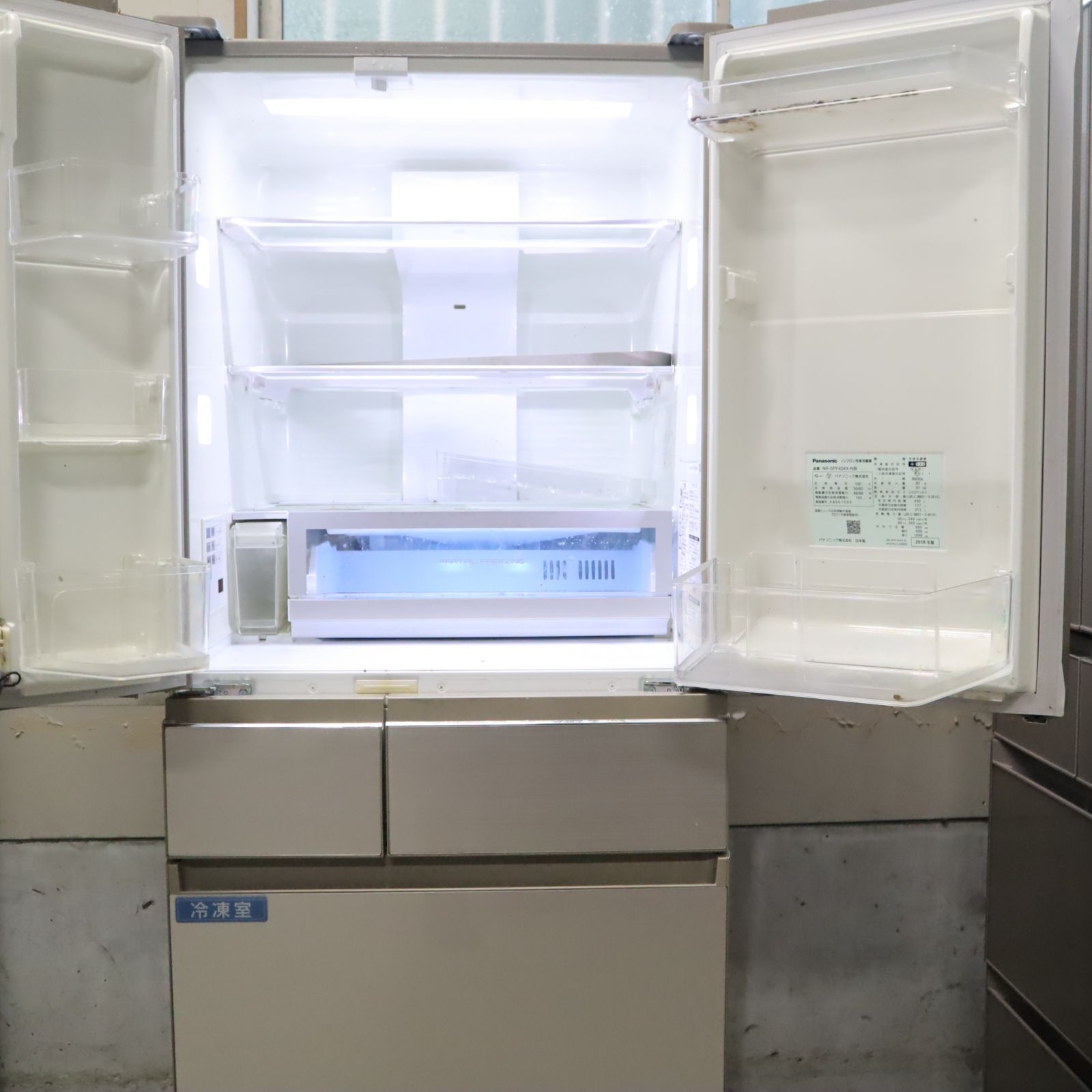 日本製　パナソニック　Panasonic 冷蔵庫　NR-SPF454X-N形 Panasonic パナソニック NR-SPF454X-N 大型冷蔵庫 NR-SPF454X 6ドア