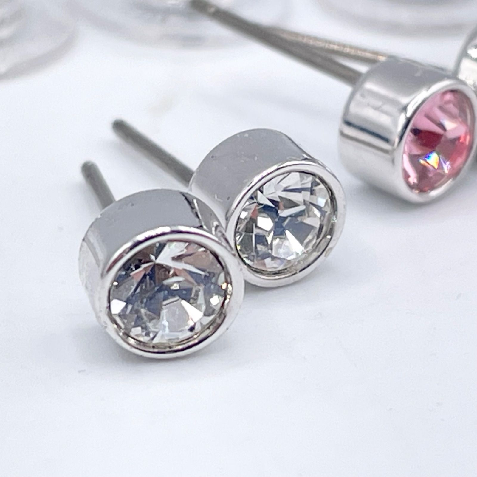 SWAROVSKI スワロフスキー ピアス2個セット クリスタル ピンク