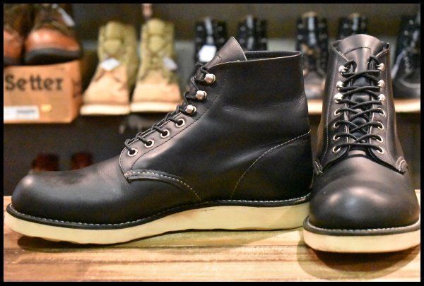 8D 良品 10年】レッドウィング 8165 アイリッシュセッター 黒 ブラック