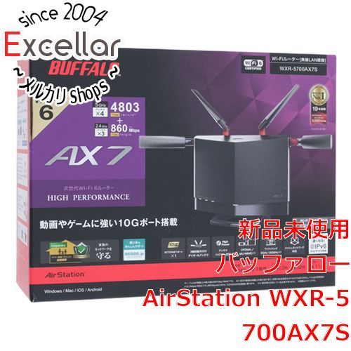 bn:18] BUFFALO 無線LANルータ AirStation WXR-5700AX7S ブラック