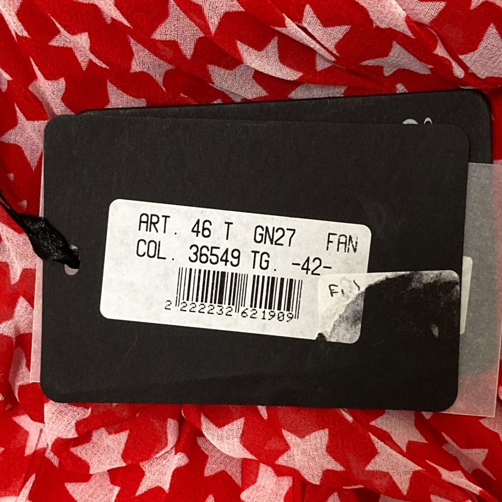 ERMANNO SCERVINO エルマンノシェルヴィーノ スタープリント ラップロングスカート サイズ42 レッド レディース 古着 WWW_NOITHATQUANGTHANH_NET