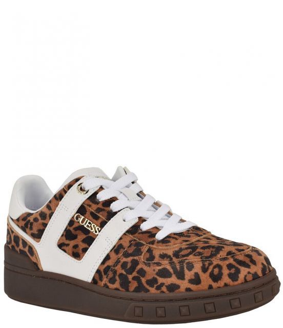 【送料無料】 ゲス レディース カジュアルパンツ ボトムス Women's Inart Leopard Print Sneakers Leopard Print/White