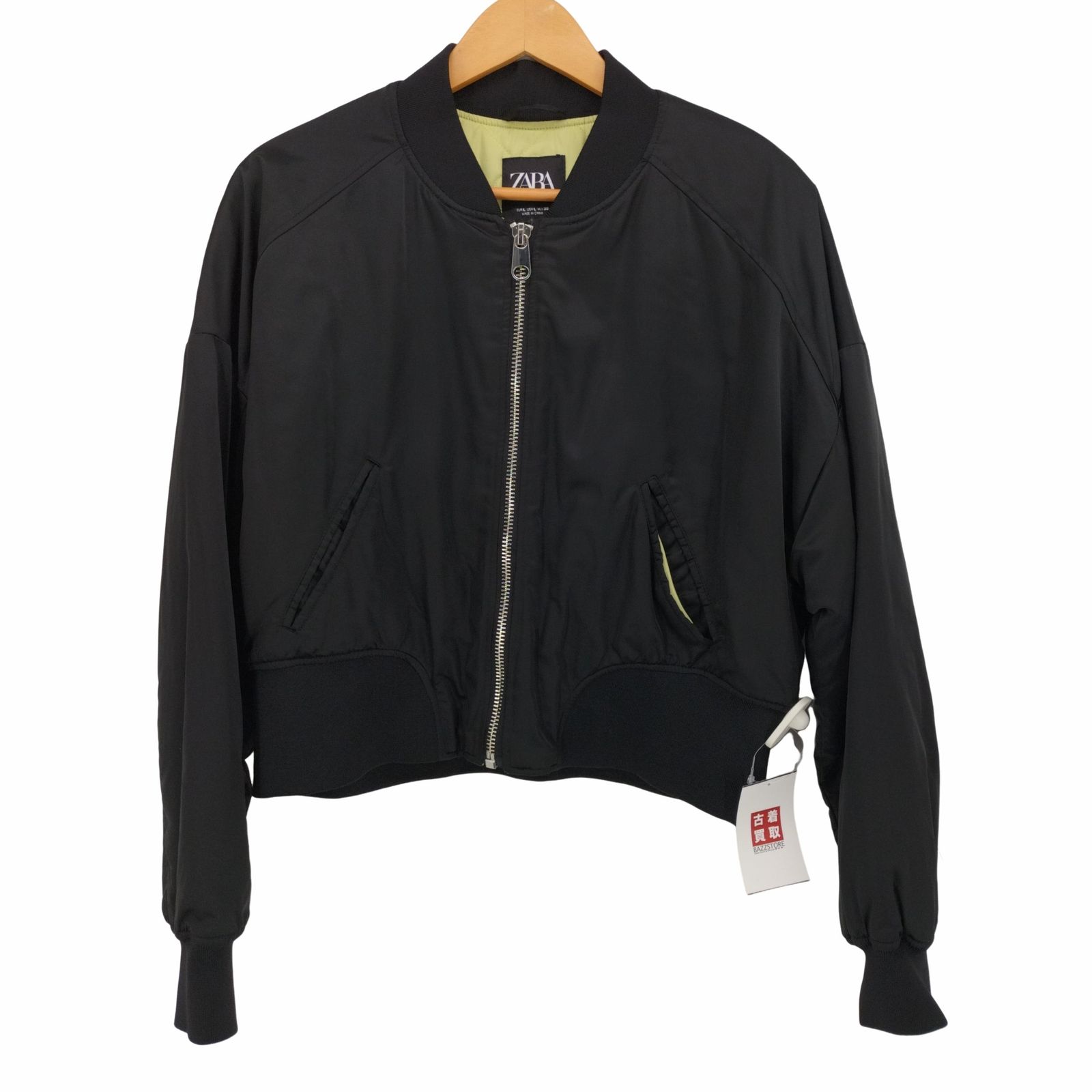 ザラ ZARA 裏地キルティング ジップアップ ブルゾンジャケット メンズ import：L