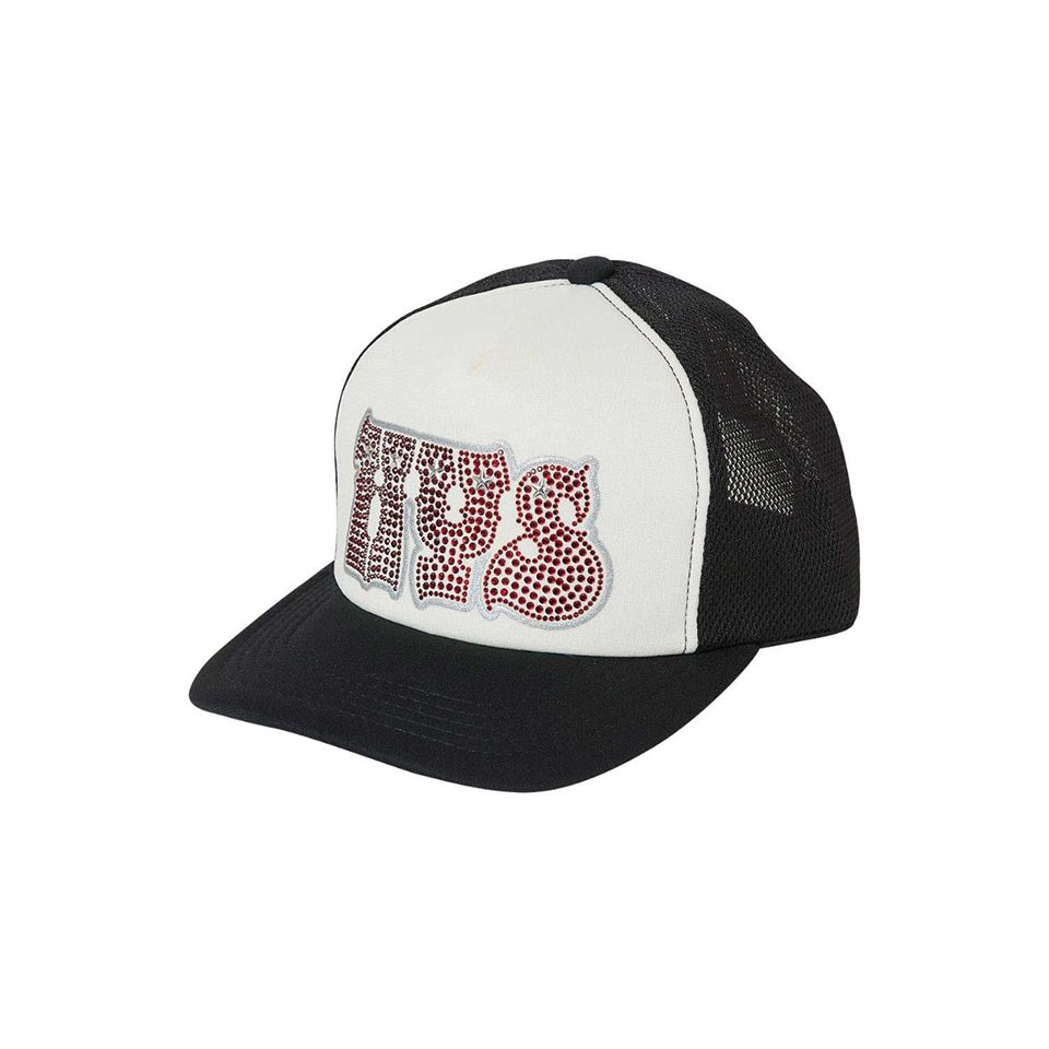 HYSTERIC GLAMOUR ヒステリックグラマー 01251QH04 HYPNOTIZED LOGO ラインストーンメッシュキャップ BLACK 正規通販 レディース メンズ