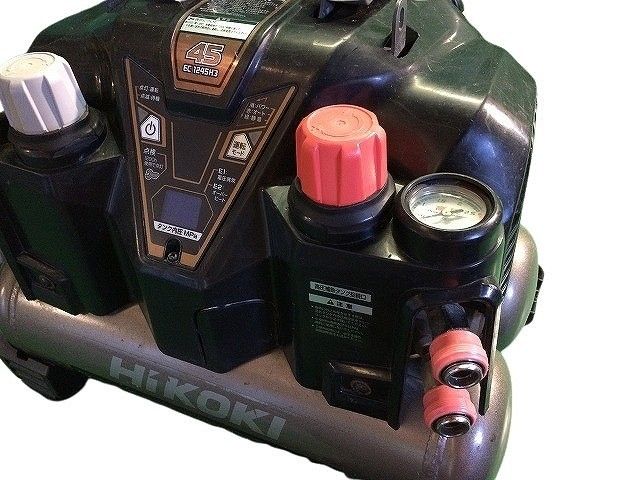 比較的 HiKOKI ハイコーキ 100V 高圧 常圧 エアコンプレッサー EC1245H3 ブラック 8L 45気圧 静音 低振動 HRDEVELOPMENT_JP