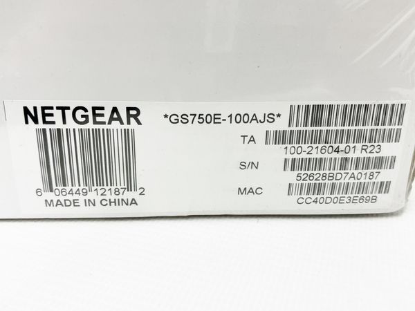 Netgear GS750E-100AJS ギガビット イーサネット スイッチ ハブ 