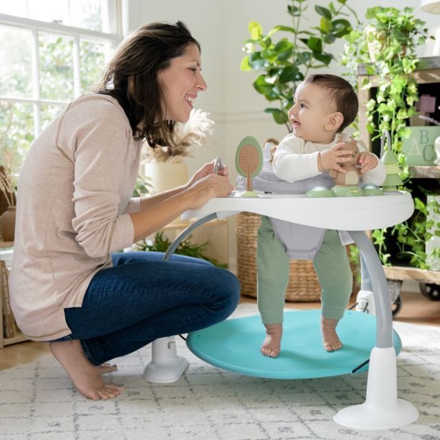 Kids2 ingenuity 12903 スプリング-スプラウト 2 in 1 アクティビティ テーブル-ジャンパー キッズツー インジェニュイティ ベビーウォーカー 歩行器 6ヶ月 知育玩具 出産祝い 室内遊び プレイテーブル 高さ調整