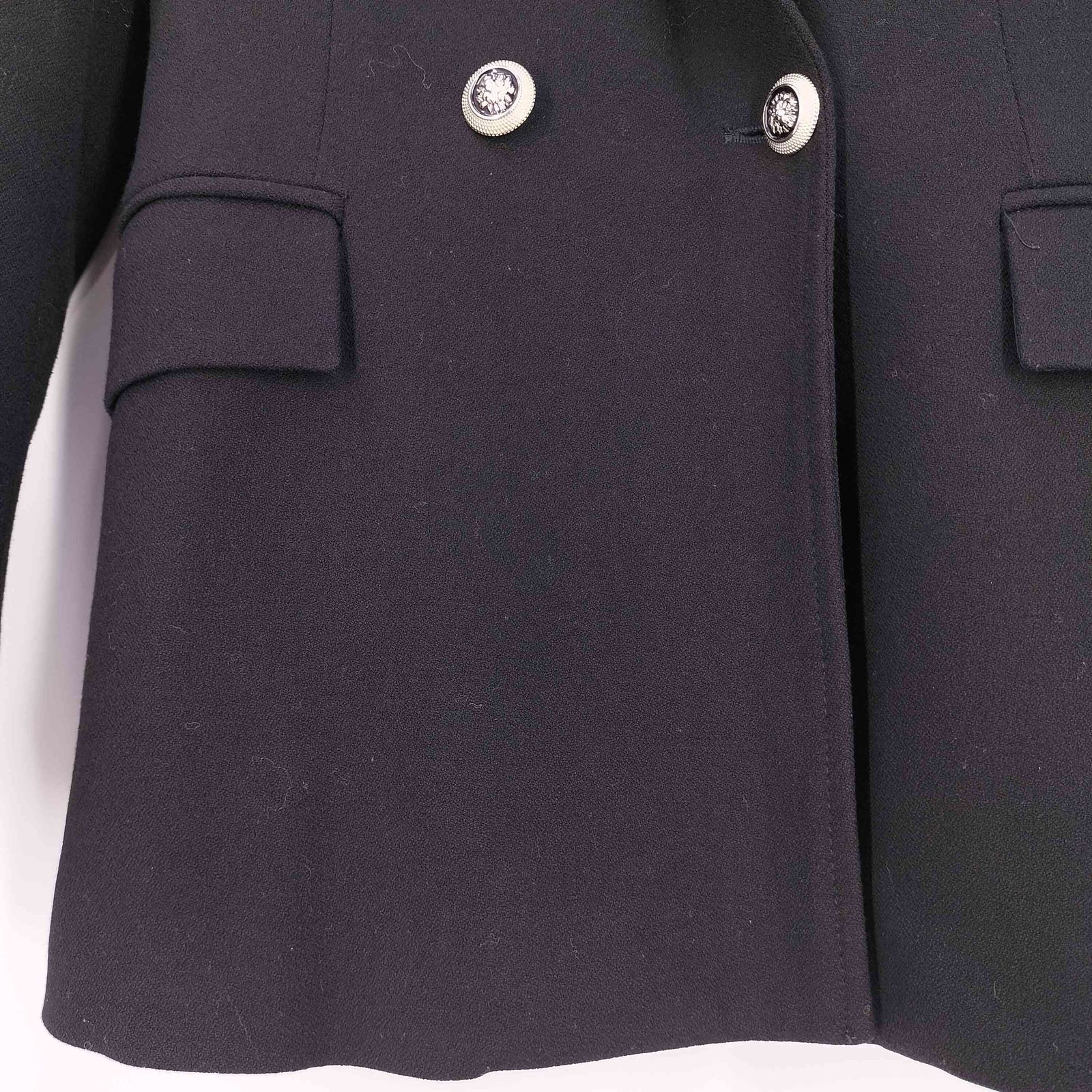ザラ ZARA ポリレーヨン 金ボタン ダブルテーラードジャケット