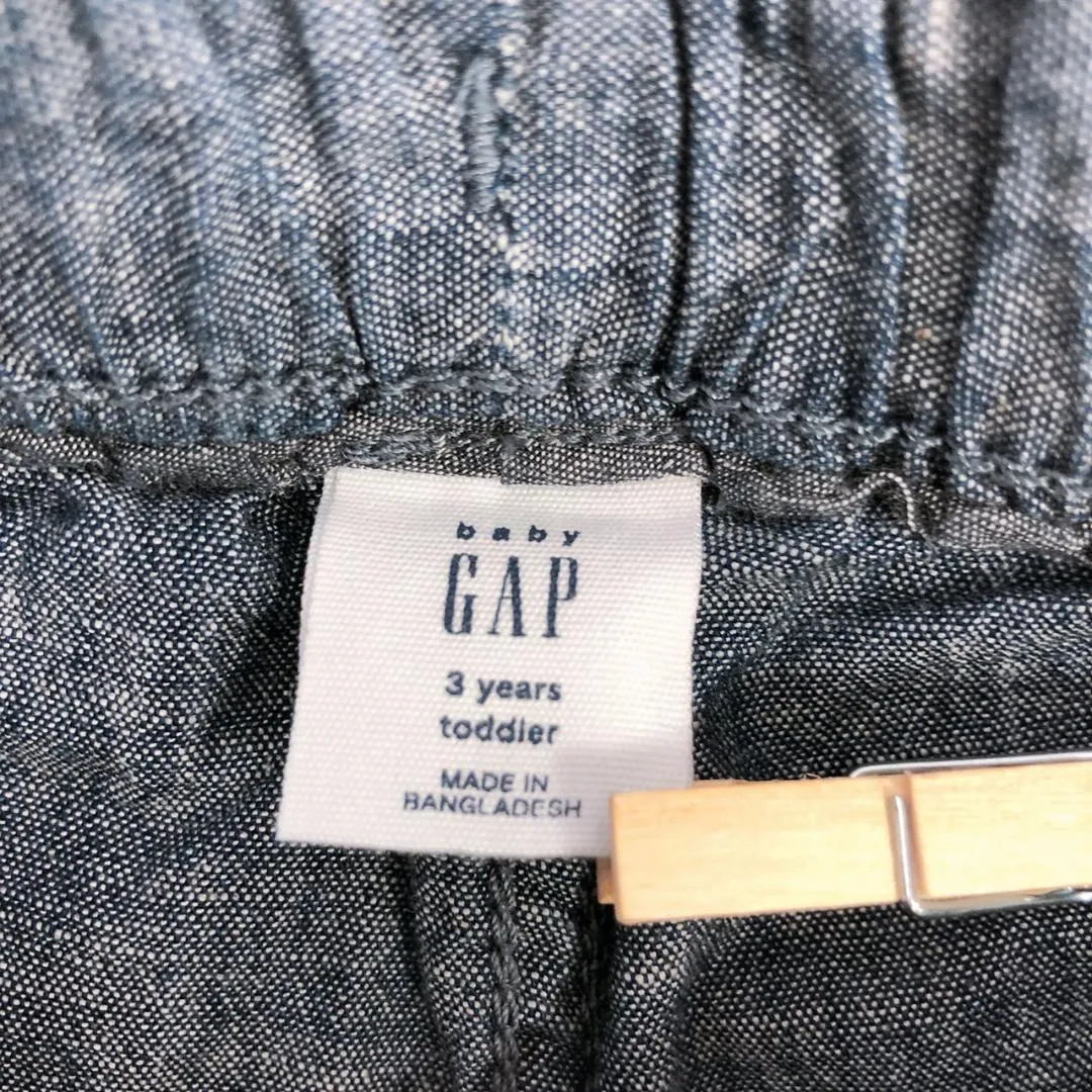 04653】 美品 GAP トップス ボトムス 赤 青 2点セット プリント 良品