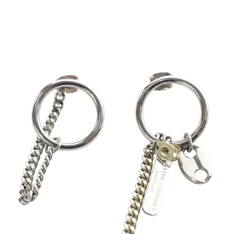 JUSTINE CLENQUET フープピアス シルバー ジュスティーヌクランケ Justine Clenquet チェーン フープ