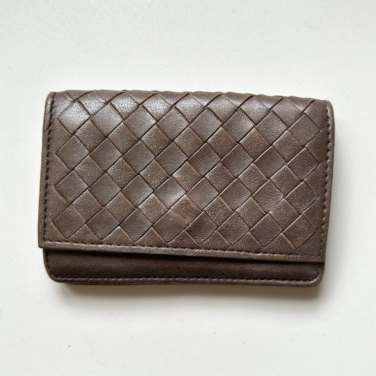 ボッテガヴェネタ BOTTEGA VENETA 名刺入れ イントレチャート ブロンズ