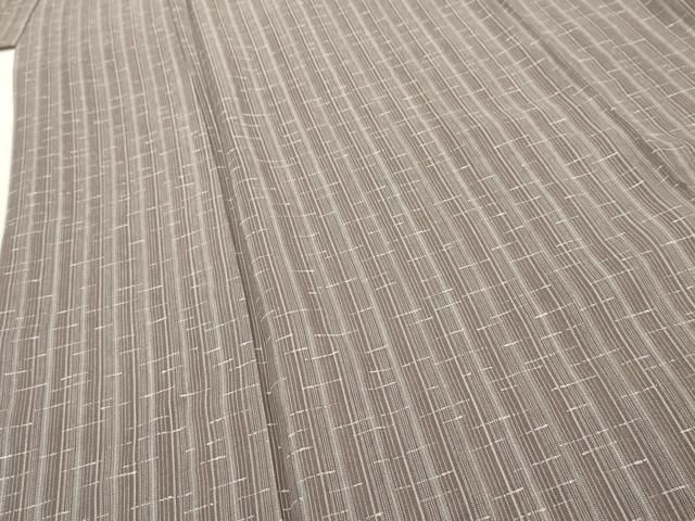 平和屋着物▽上質な紬 単衣 幾何学文様 高島屋扱い 正絹 逸品