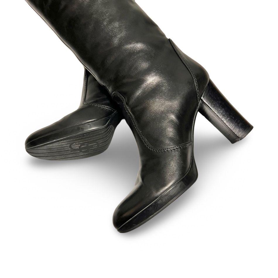 Sergio Rossi 23cm 黒 ロングブーツ レザー 36