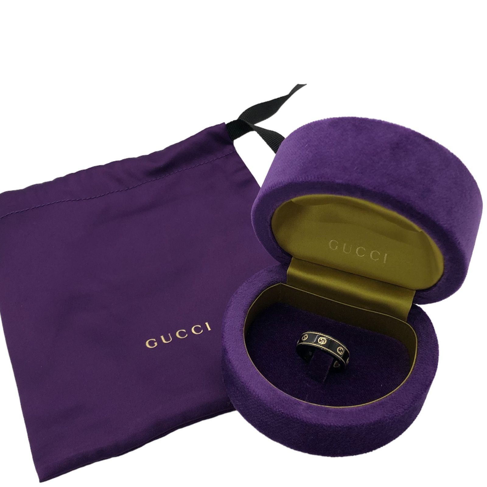 ▽GUCCI/グッチ アイコン イエローゴールド インターロッキングG