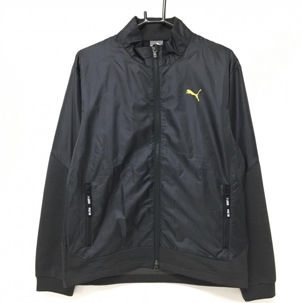 【新品】プーマ 切替ジャケット 黒 背面ビッグロゴ 裏地メッシュ  メンズ L ゴルフウェア PUMA