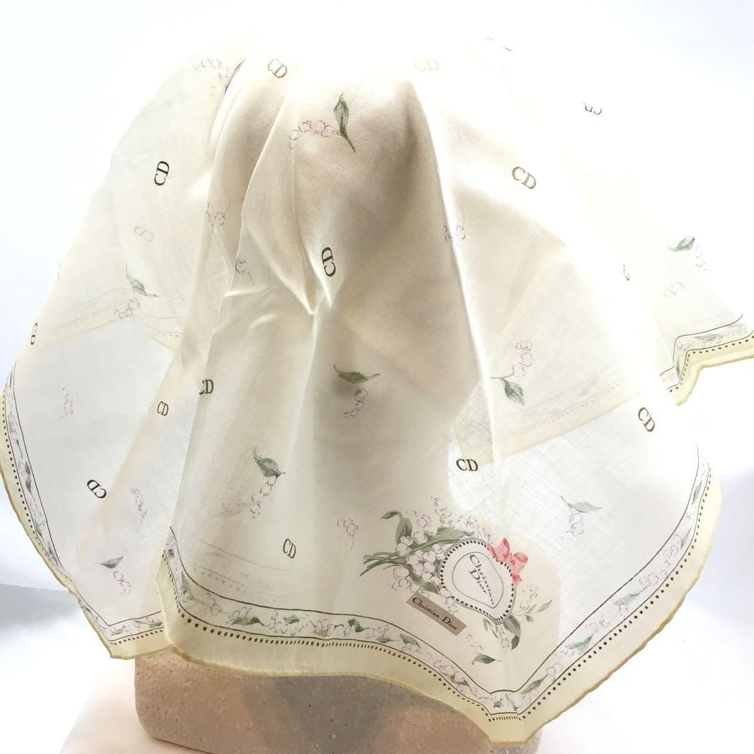 クリスチャンディオール ハンカチ スカーフ Christian Dior すずらん