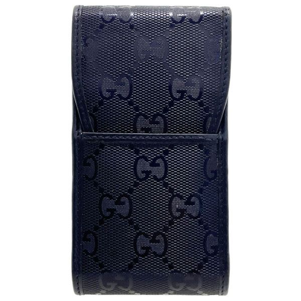 グッチ タバコケース GGインプリメ シガレットケース PVC レザー 革 ネイビー系 紺 181716 GUCCI たばこケース 煙草入れ たばこ入れ アイコスケース iQOSケース ブランド小物 き
