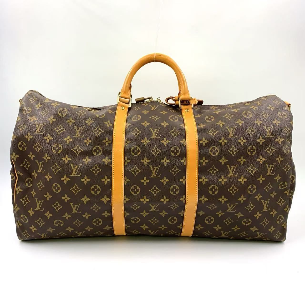 LOUIS VUITTON キーポル バンドリエール60 モノグラム モノグラム レザー×PVC ブラウン ボストンバッグ ゴールド M41412