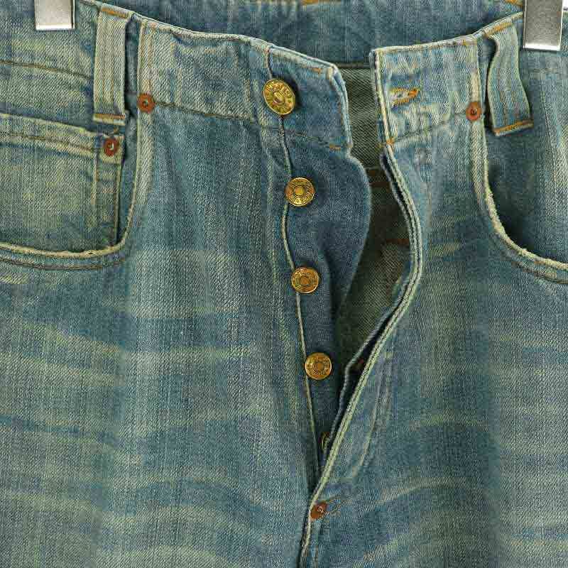 グッチ GUCCI デニムパンツ ジーンズ ボタンフライ ストレート