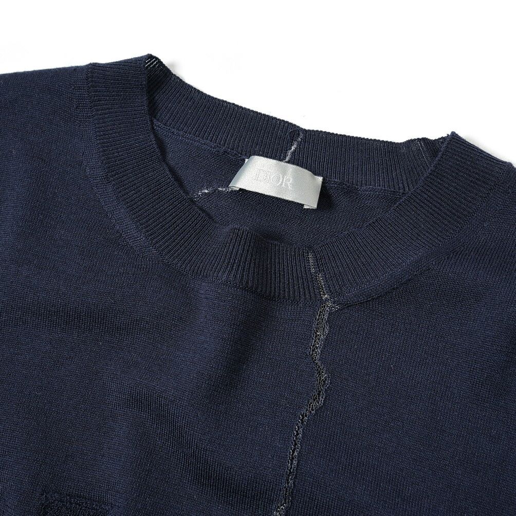 DIOR ディオール / ニットセーター クルーネック ウール シルク ロゴ