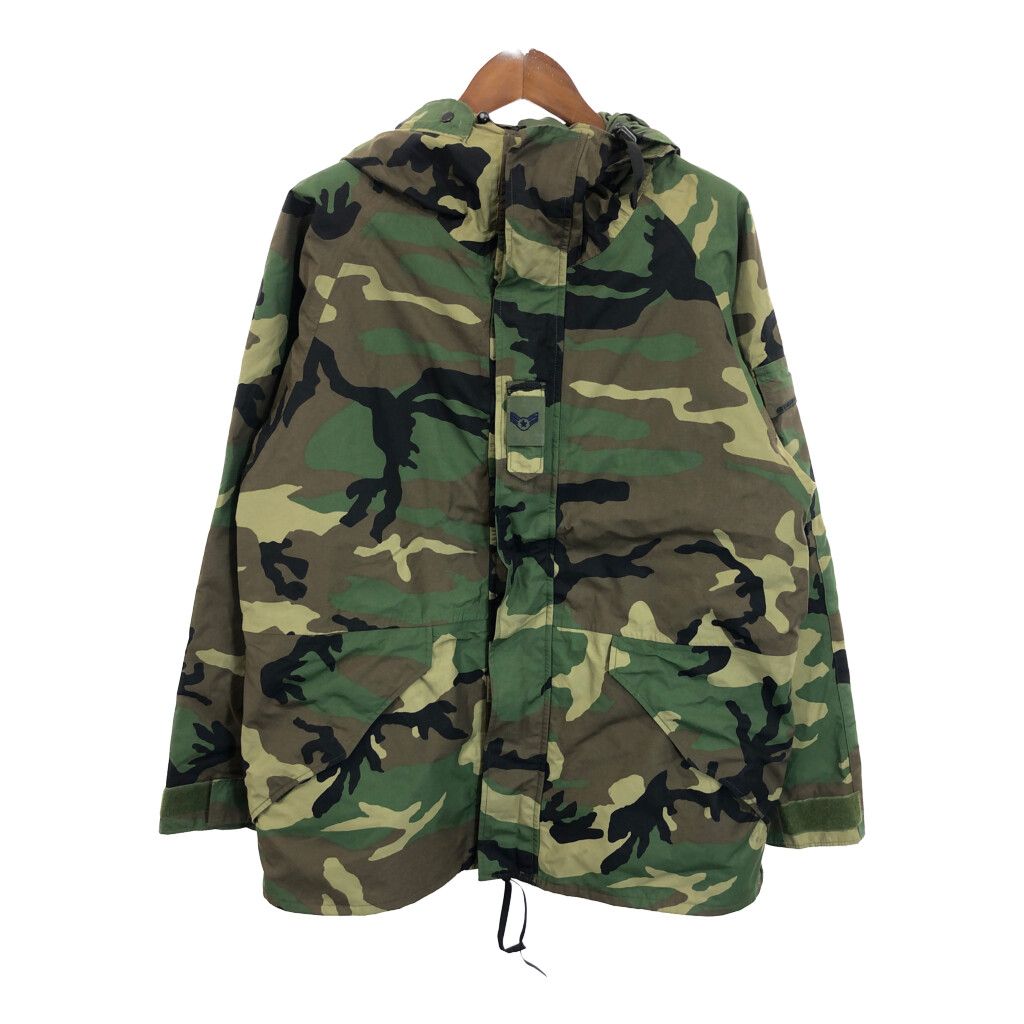 00年代 米軍実物 U.S.ARMY ECWCS GEN1 GORE-TEX パーカージャケット ミリタリー ウッドランドカモ(メンズ LARGE LONG)  古着 R7229