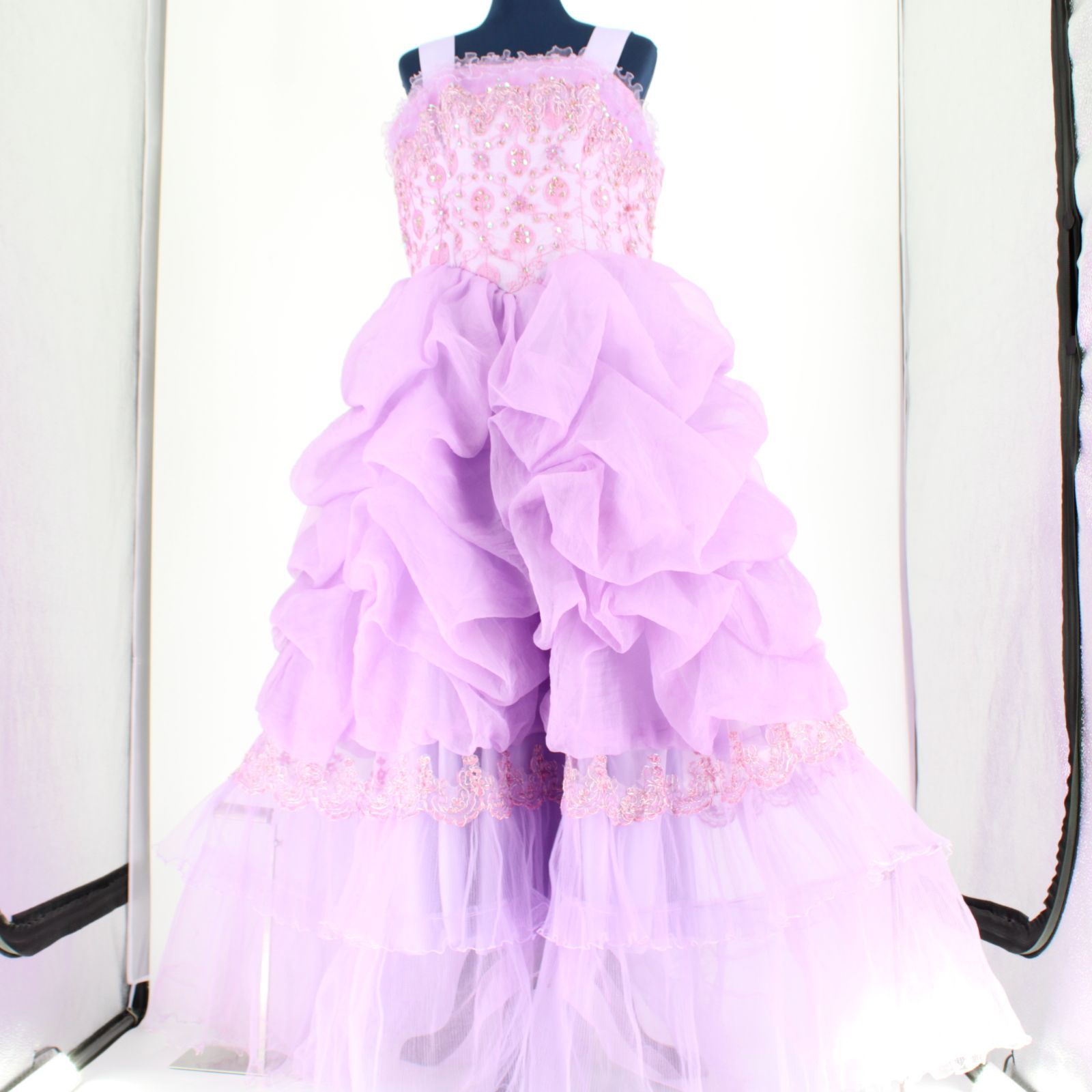 パーティドレス】パープル MARUKO マルコ ワンピース ドレス 紫 フリル  